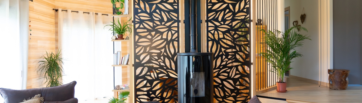 Cloison de séparation bois/métal