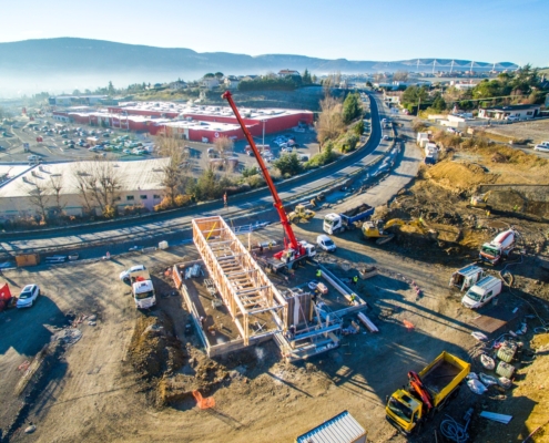 Construction de la zone Cap du Crès à Millau