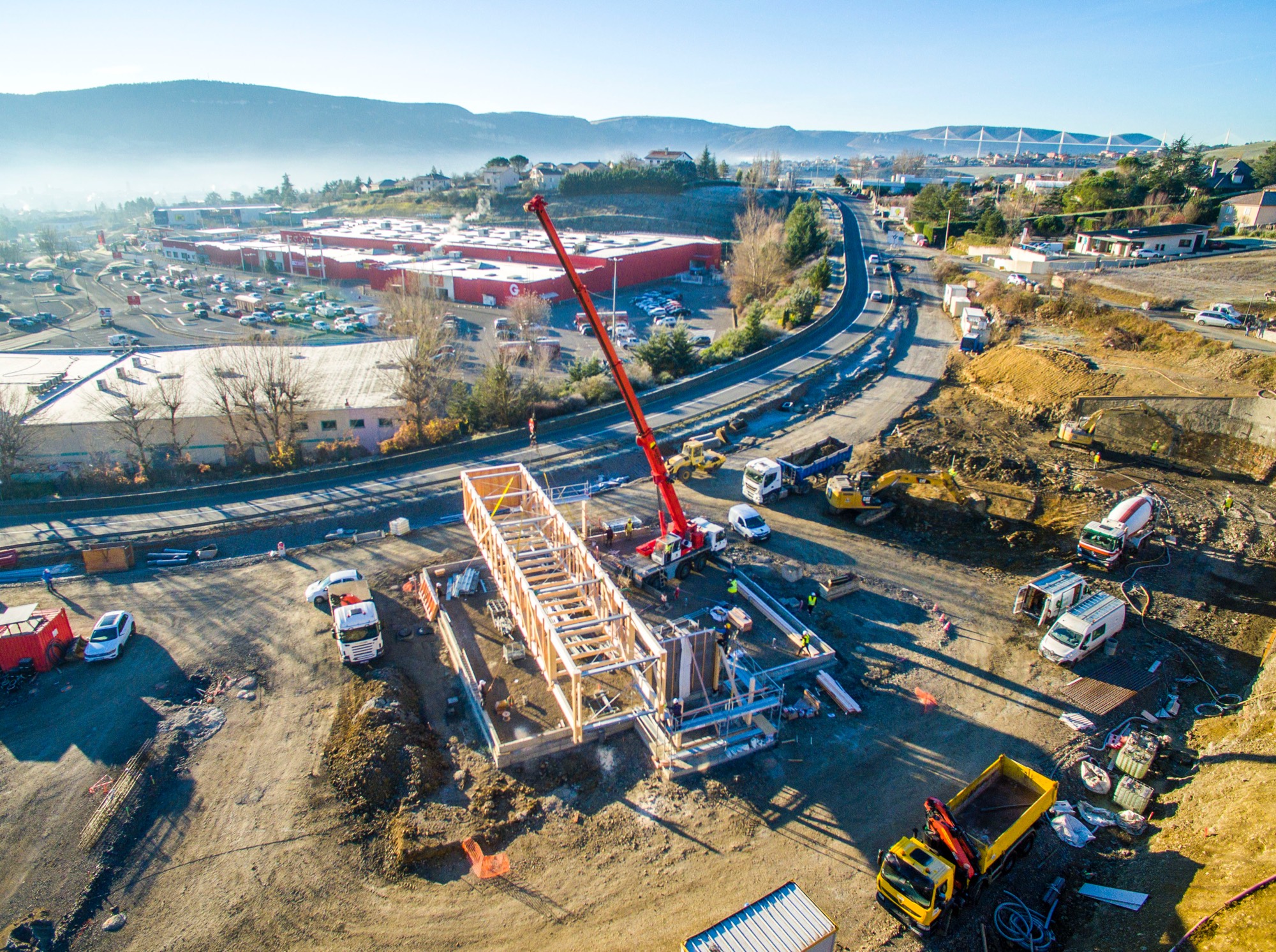 Construction de la zone Cap du Crès à Millau
