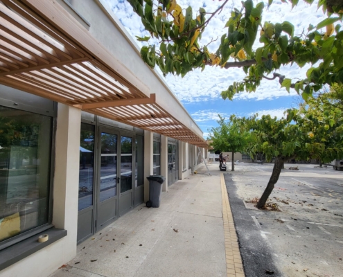 Rénovation complète de brise-soleils en bois - Agde