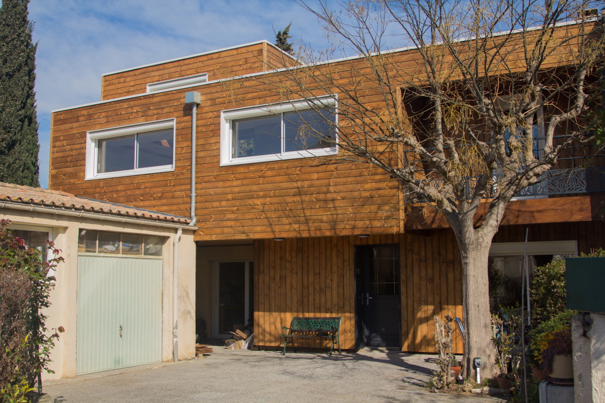 Surélévation en ossature bois d'une maison - Narbonne