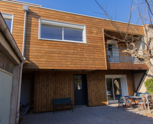 Surélévation en ossature bois d'une maison - Narbonne