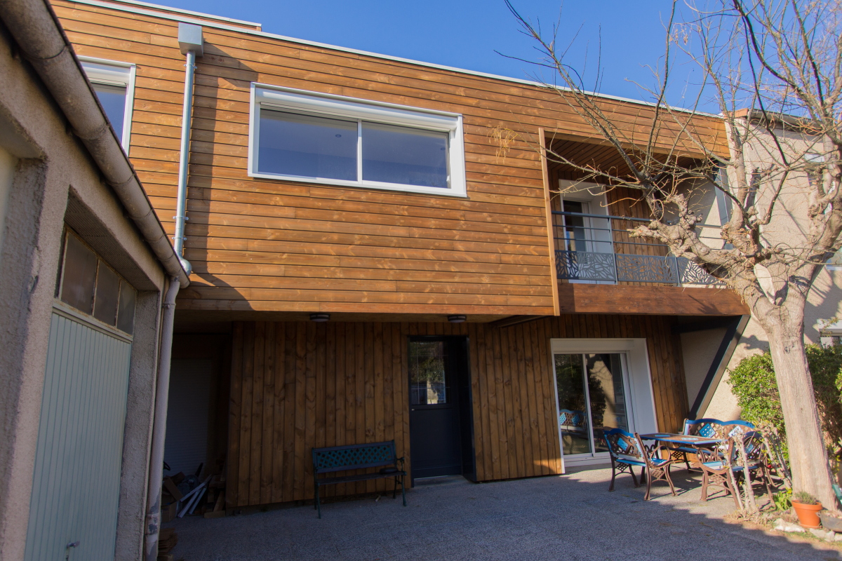 Surélévation en ossature bois d'une maison - Narbonne