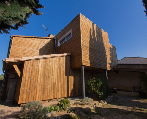 Surélévation en ossature bois d'une maison - Narbonne