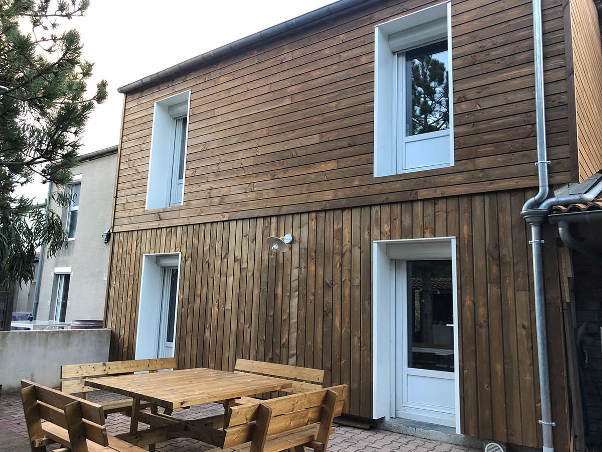 Surélévation en ossature bois d'une maison - Narbonne