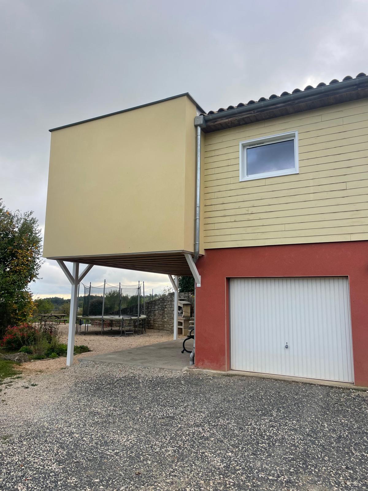 Extension bois sur pilotis - Verrières - Aveyron