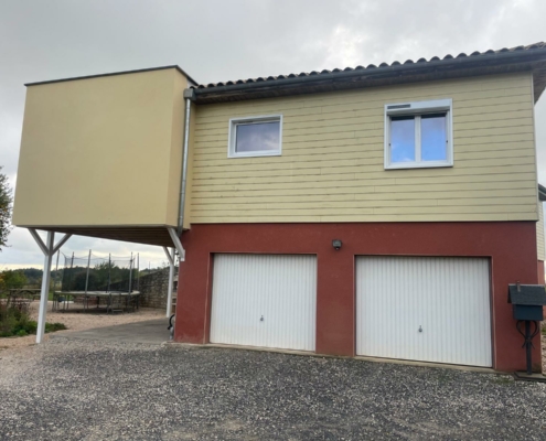Extension bois sur pilotis - Verrières - Aveyron