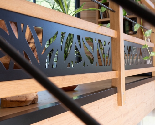 Escalier droit en chêne