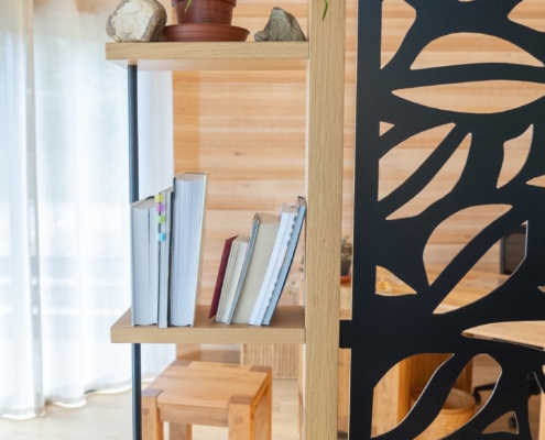 Cloison de séparation bois/métal