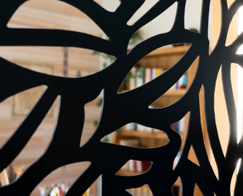 Cloison de séparation bois/métal