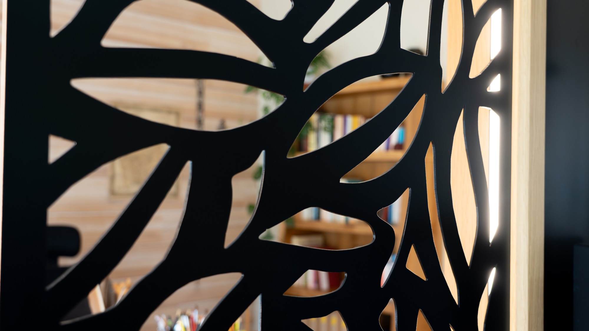 Cloison de séparation bois/métal