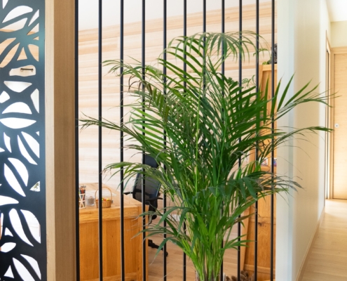 Cloison de séparation bois/métal