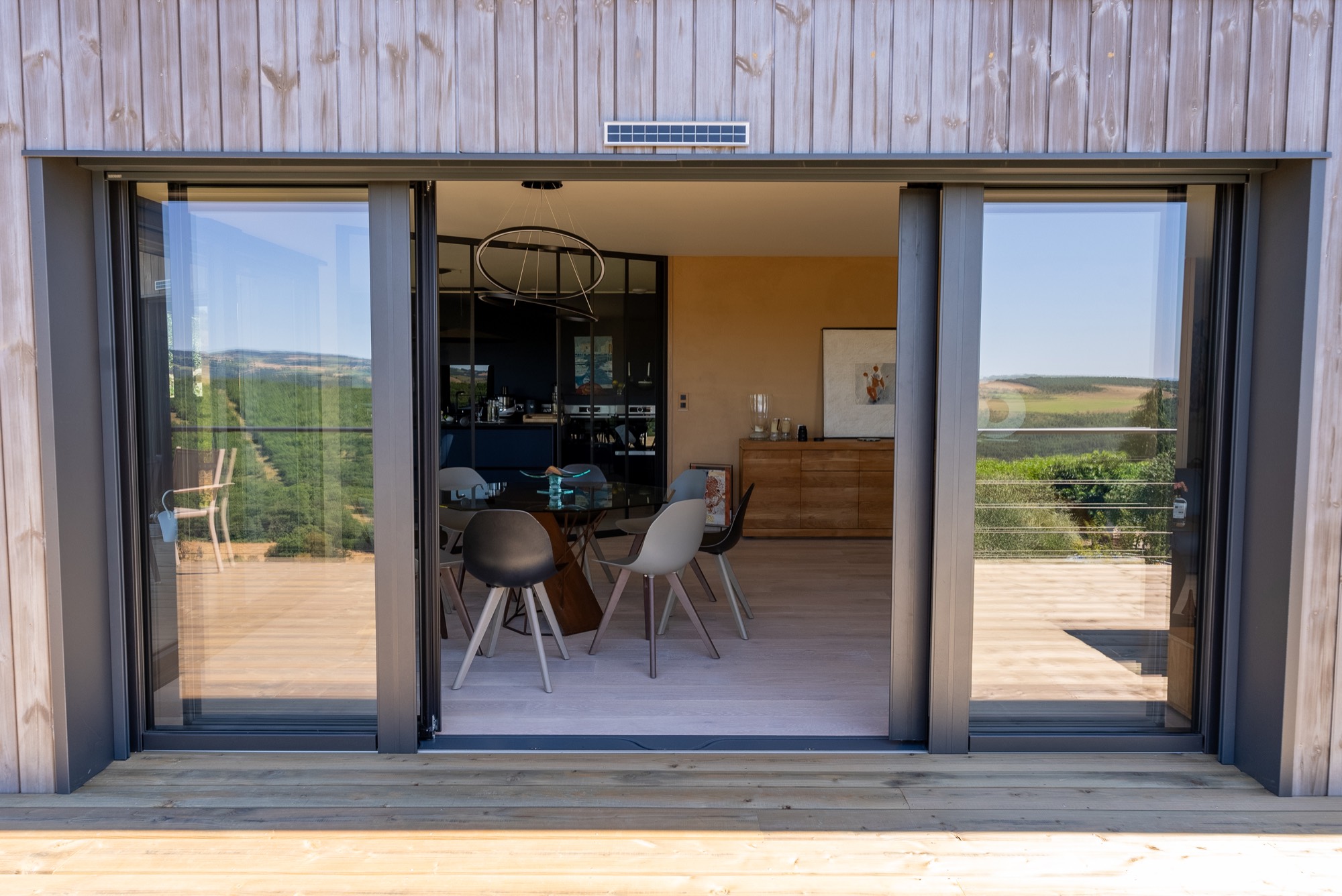 Maison ossature bois avec toiture plate