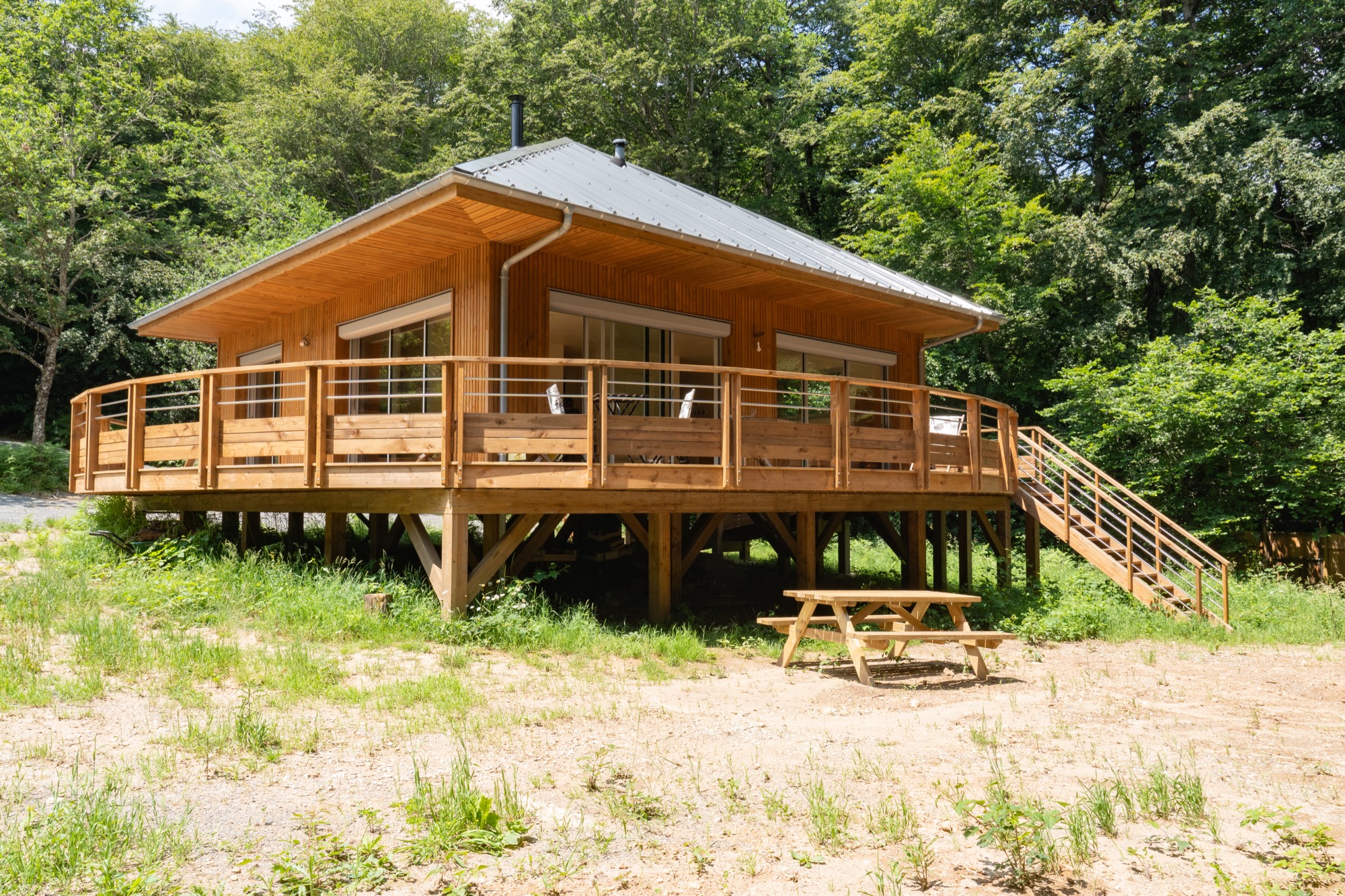 Maison ossature bois sur pilotis