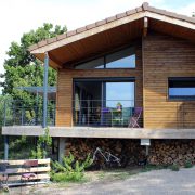 maison ossature bois bardage bioclimatique passive lodeve