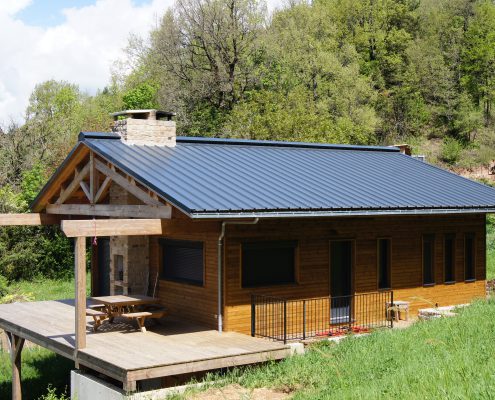 maison ossature bois bardage passive bioclimatique ossature bois camares terrasse